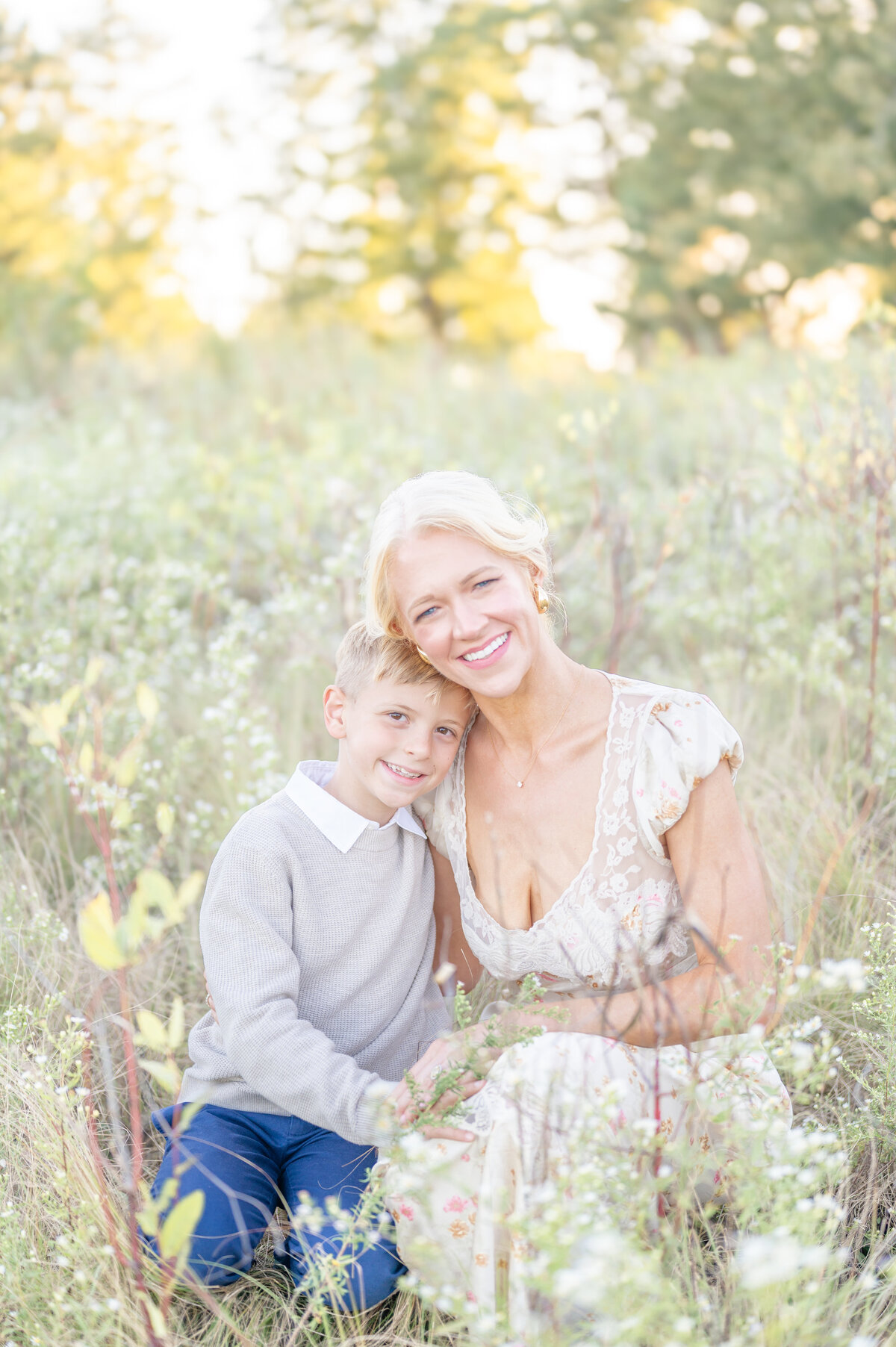 Mom and Son apex newborn photographer