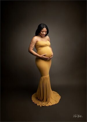 Yellow Maternity gown in charlotte