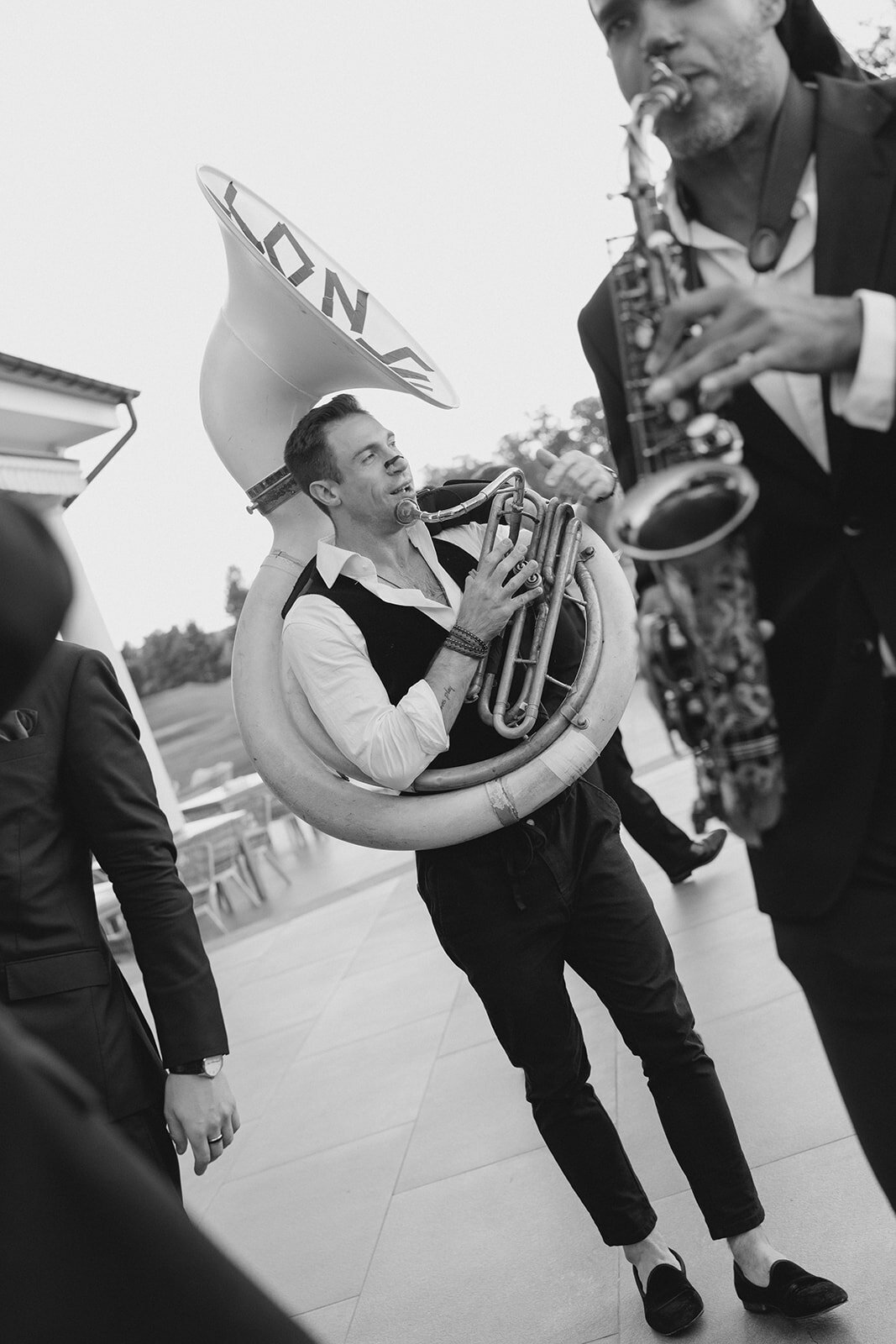 hudson-horns-at-wedding-greenwich-ct