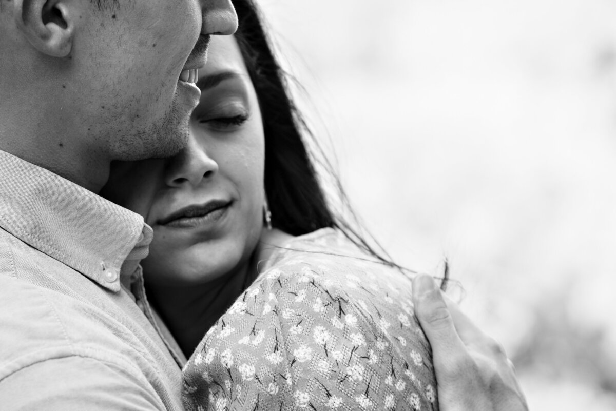 Couple at engagement session
