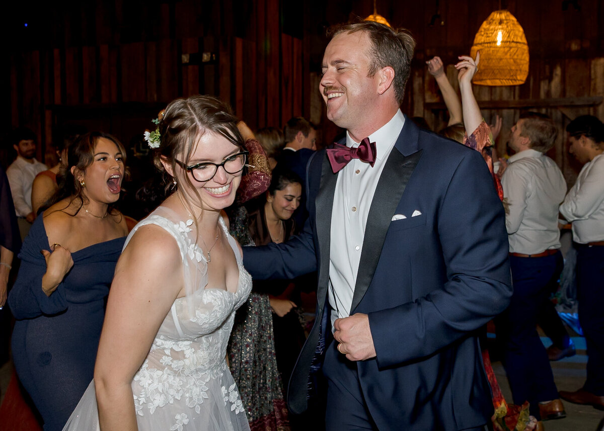 photo of the bride and groom