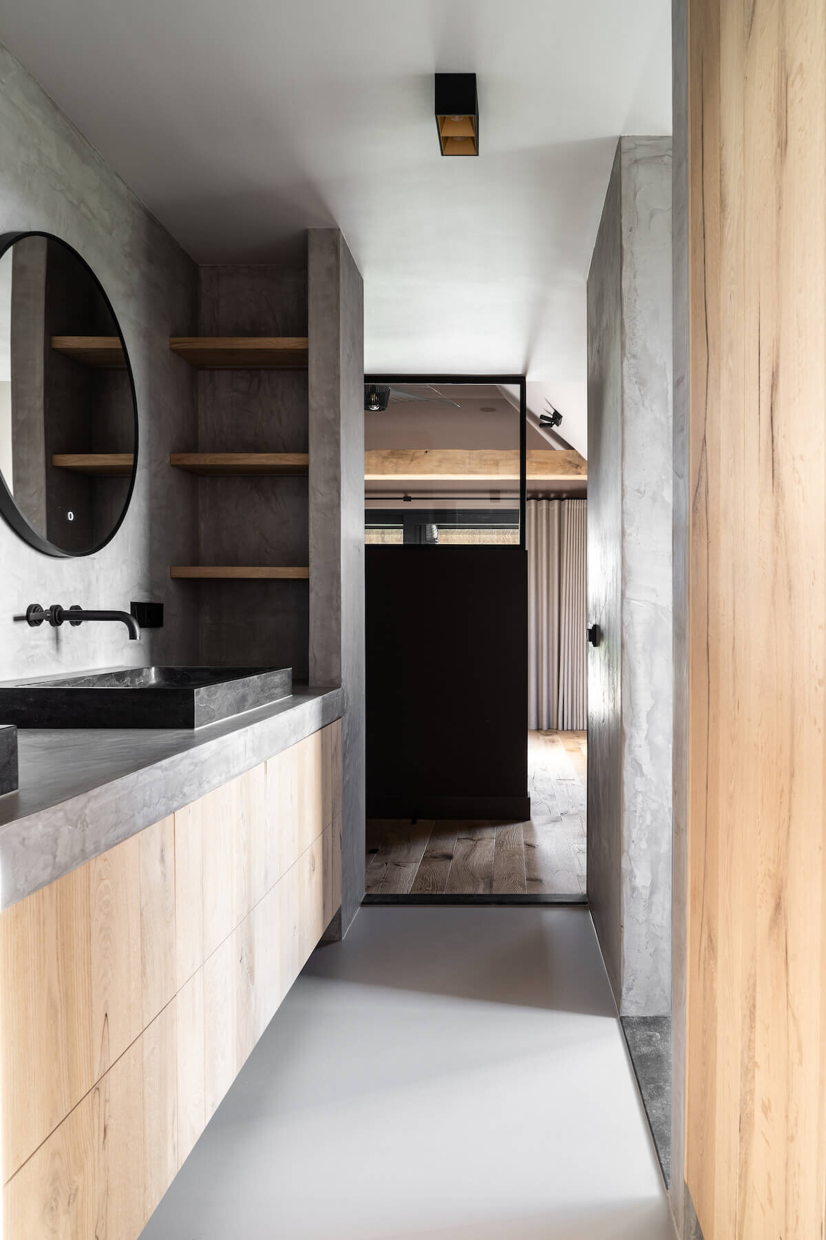 Ontwerp badkamer woonboerderij Friesland door Marlinde Interieurontwerp