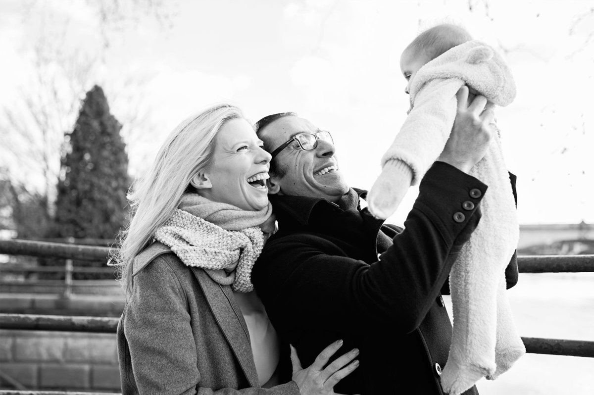 Baby with parents