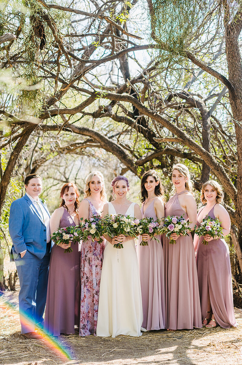 Bridesmaids at Tanque Verde Ranch Wedding in Tucson, Arizona by Tucson wedding photographer, Meredith Amadee Photography