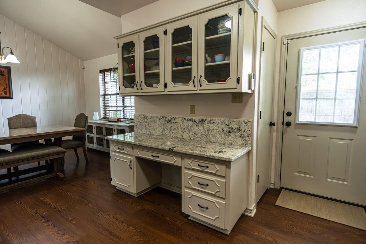 Charming 3 Bedroom 2 Bath Home with Upgrades for sale in Bonham, TX desk in kitchen