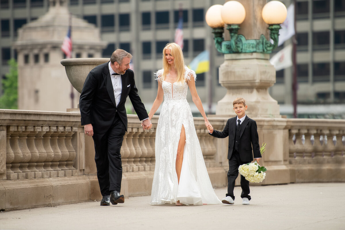 Mom gets married to a wonderful stepfather in downtown Chicago