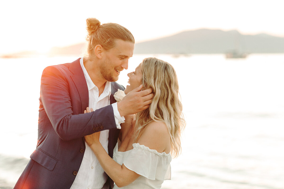 Utah Wedding Photography capturing couple embracing at sunset