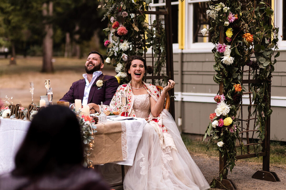 Couple at Nature Bridge Wedding Reception