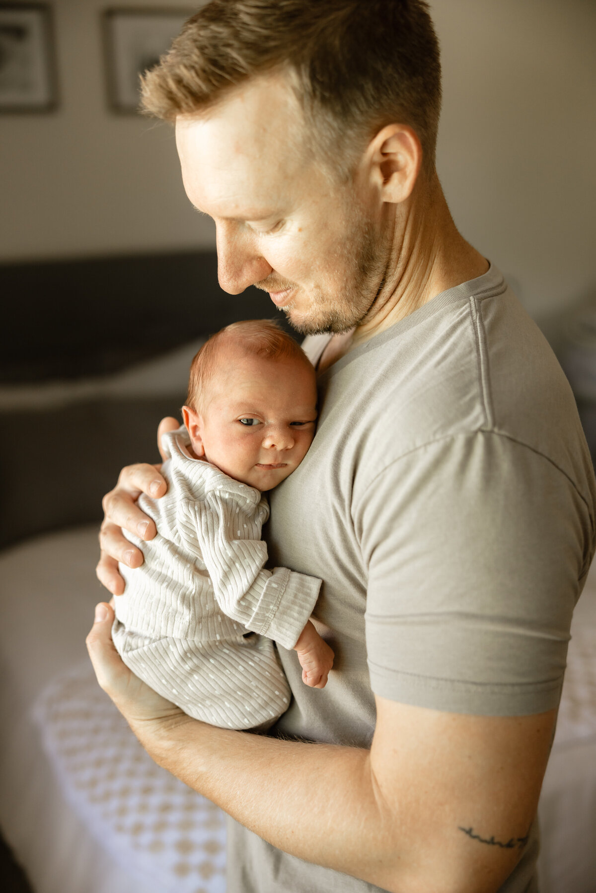 Eagle Idaho Newborn and Dad Photo