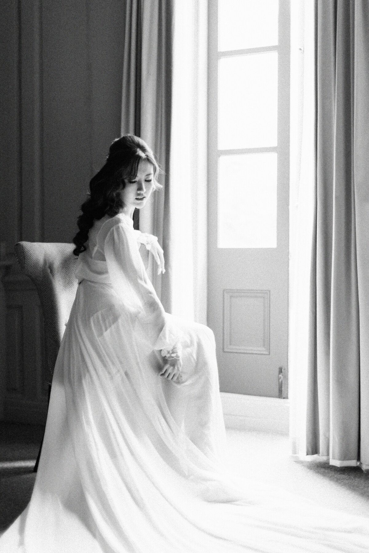 Bride in a morning gown