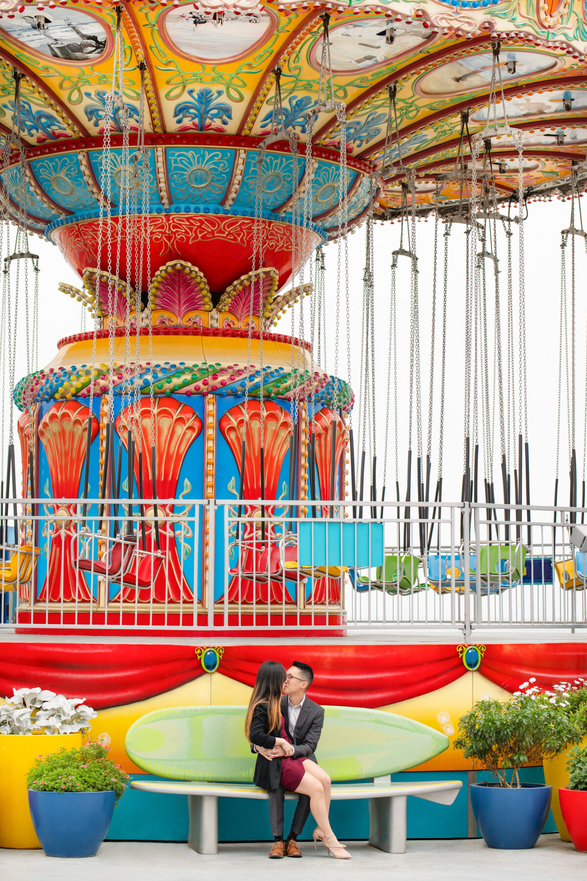Wallace & Cera _ Engagement Portraits_ Santa Cruz Boardwalk & Beach_07