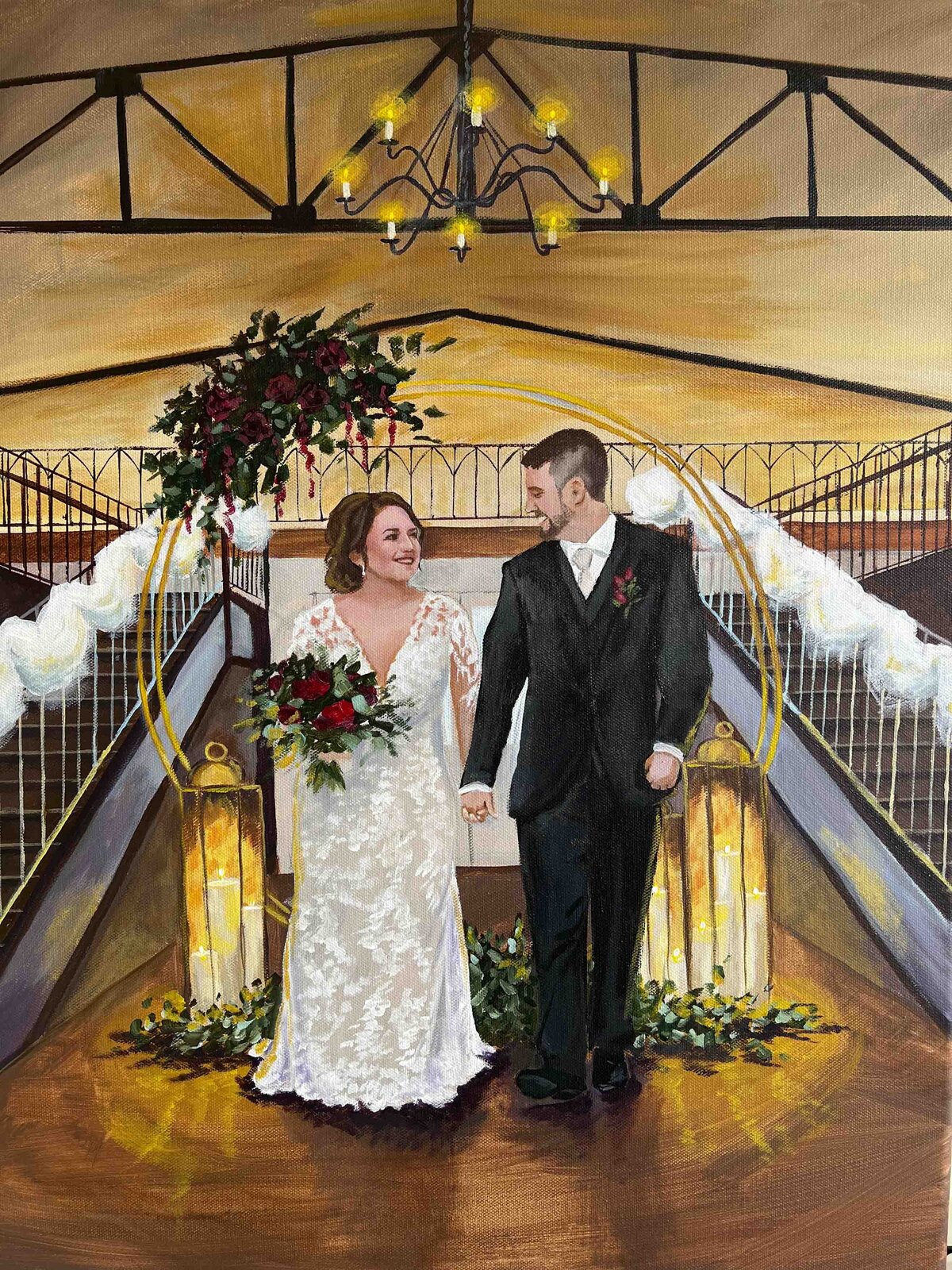 Oshkosh Wisconsin Live Wedding Painting