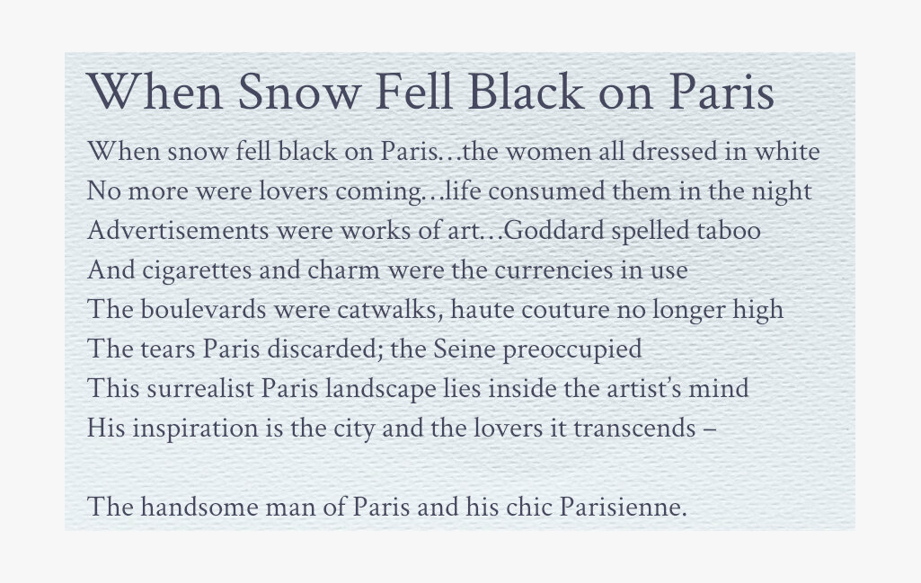 When Snow Fell Black on Paris