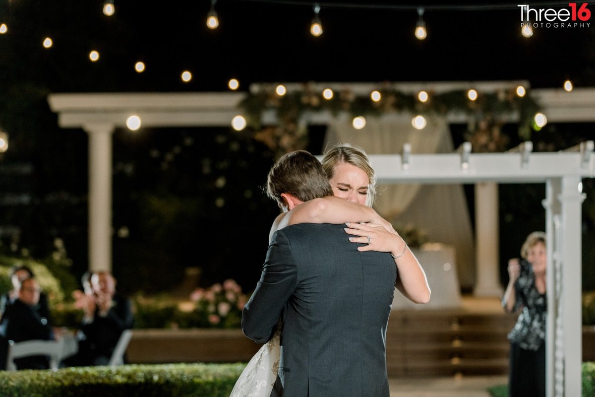 First dance for the newly married couple under the stars