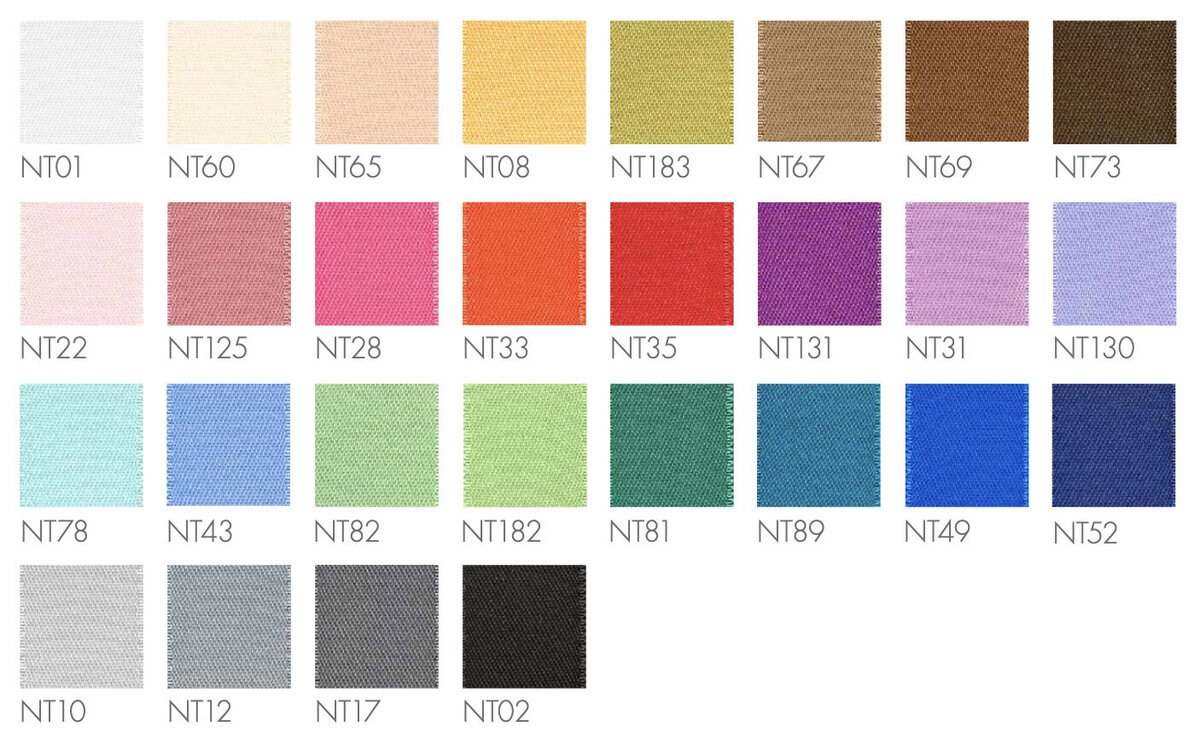 Album Ribbon Colors | Display of available ribbon color options for wedding albums