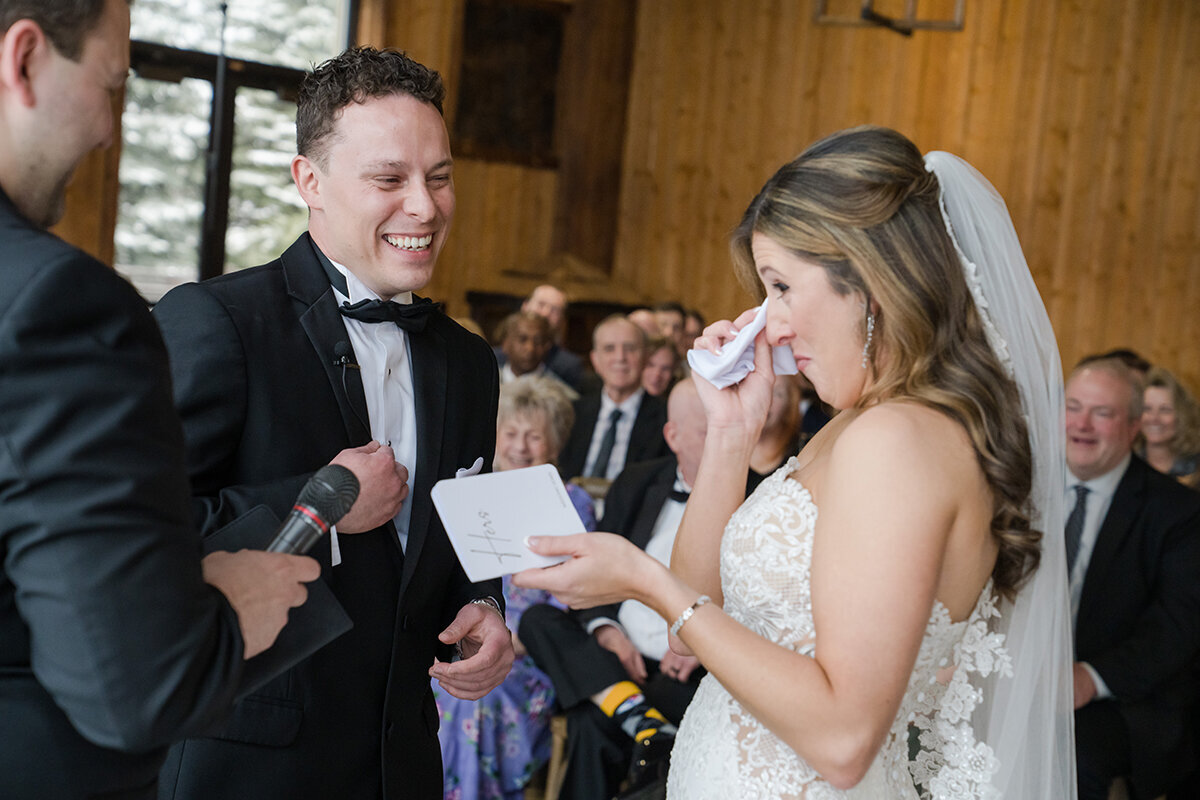 emotional vows read by bride