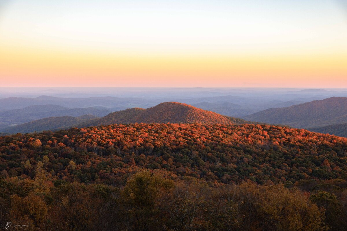 Fall colors at Hogback Overlook
