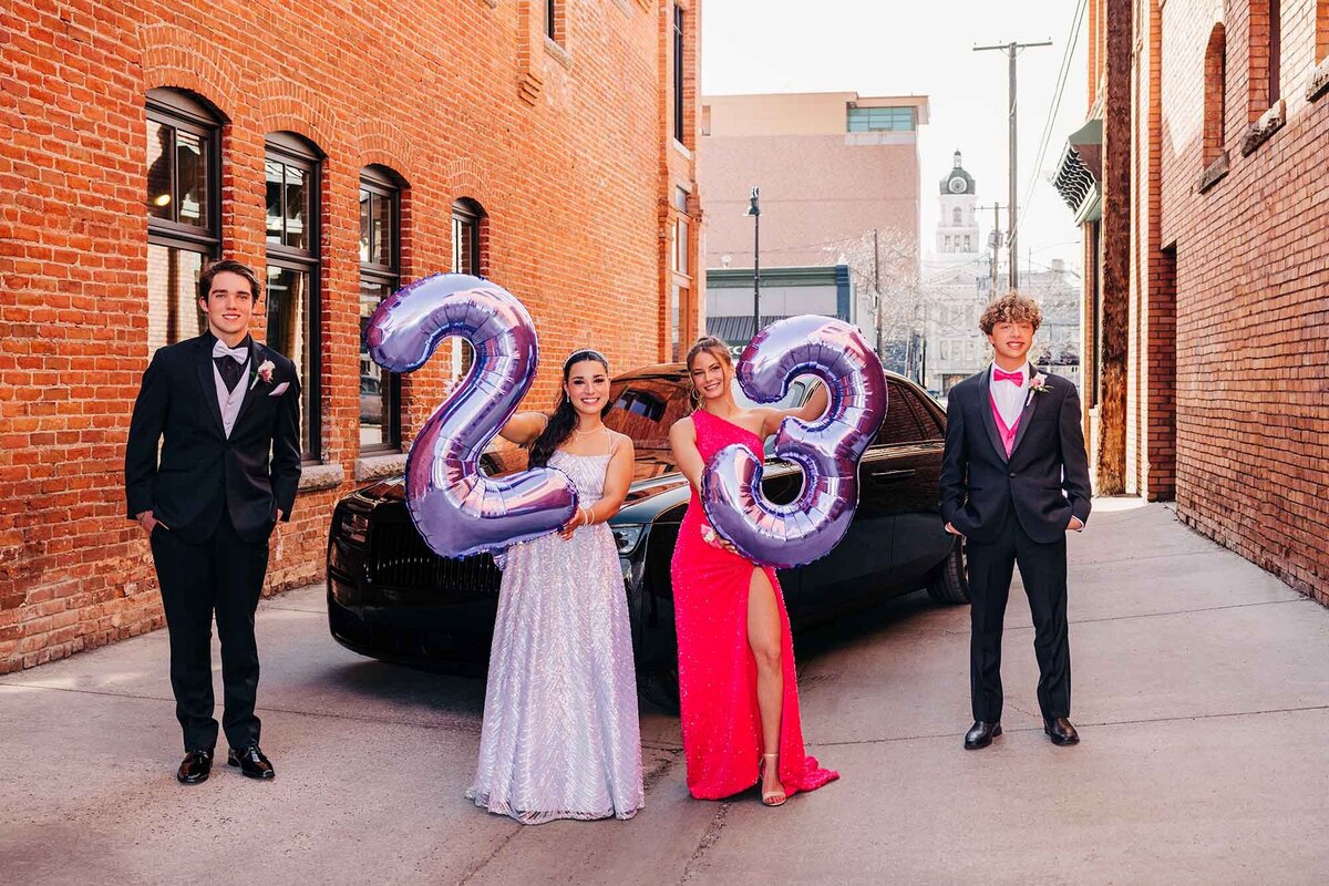 Missoula prom photo 2023, downtown Missoula