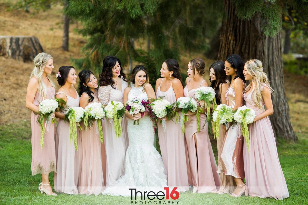 Bride spending time with her Bridesmaids