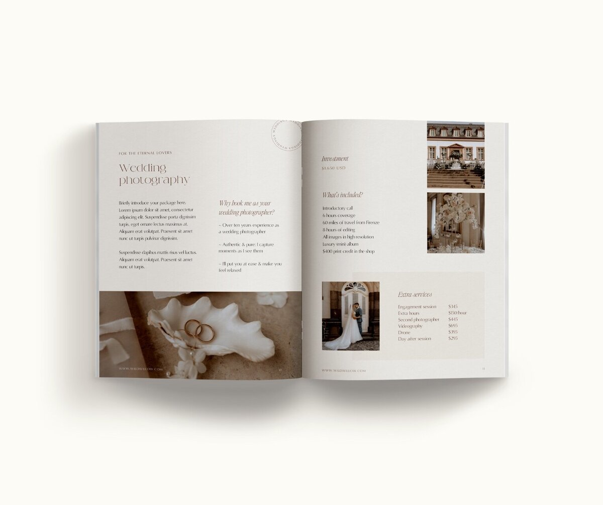 Classy Showit template for photographers Wild Willow 7