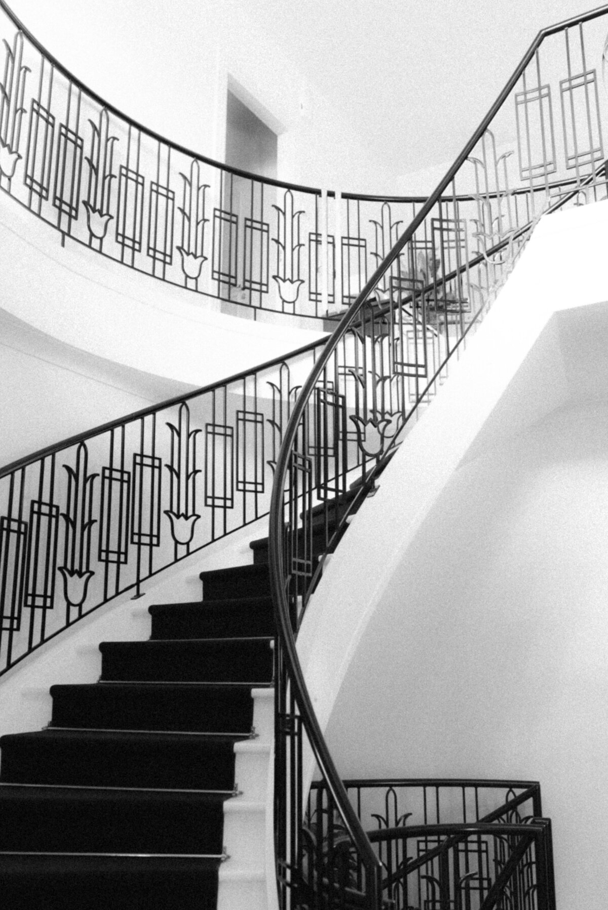 A staircase photographed by wedding photographer Hannika Gabrielsson.