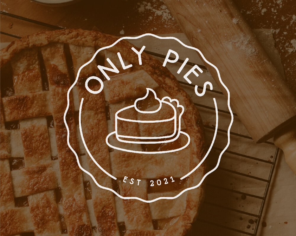pie logo on bakery background