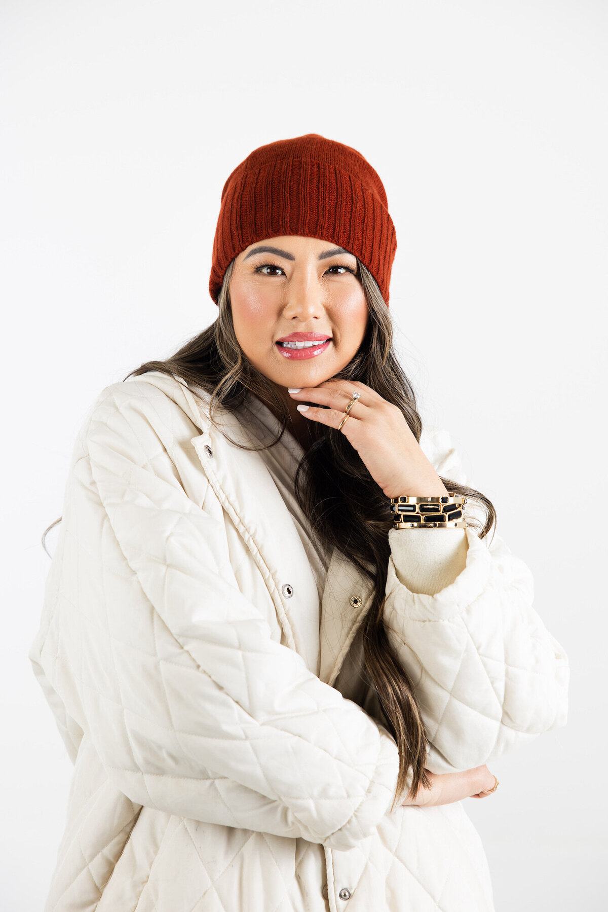 Coastal Cashmere Seattle Beanie Rust 2