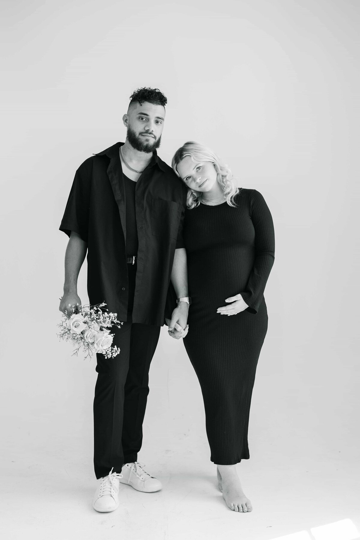 Sophisticated maternity photoshoot at Superb Studio, Houston