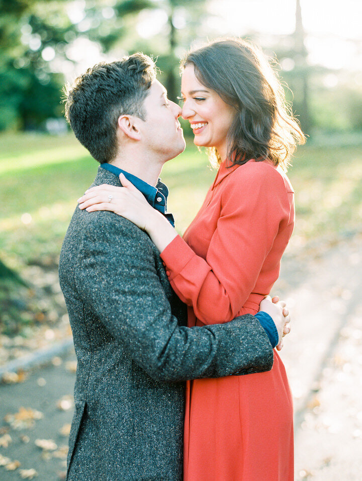 central park engagement photos