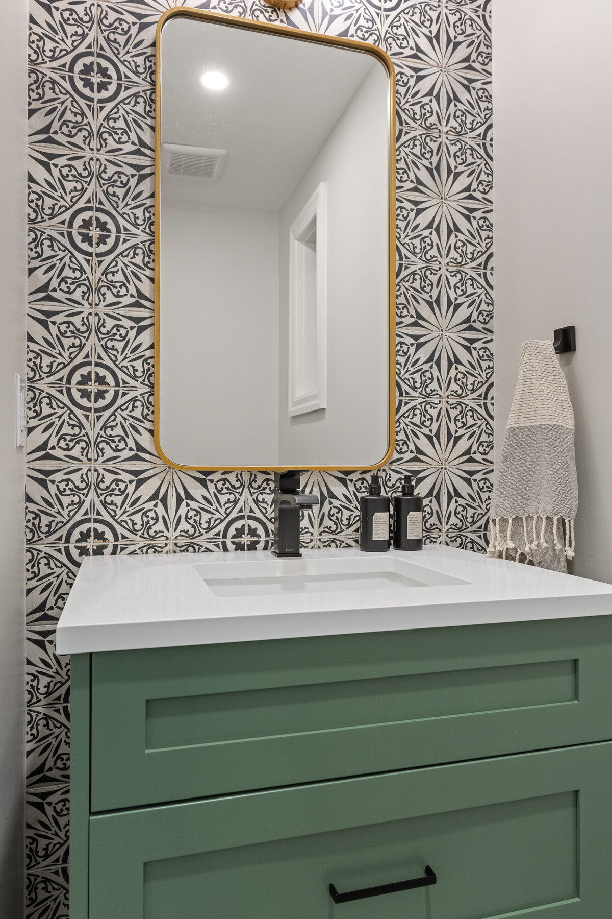 Final image of our ivory marble kitchen and interior design project.