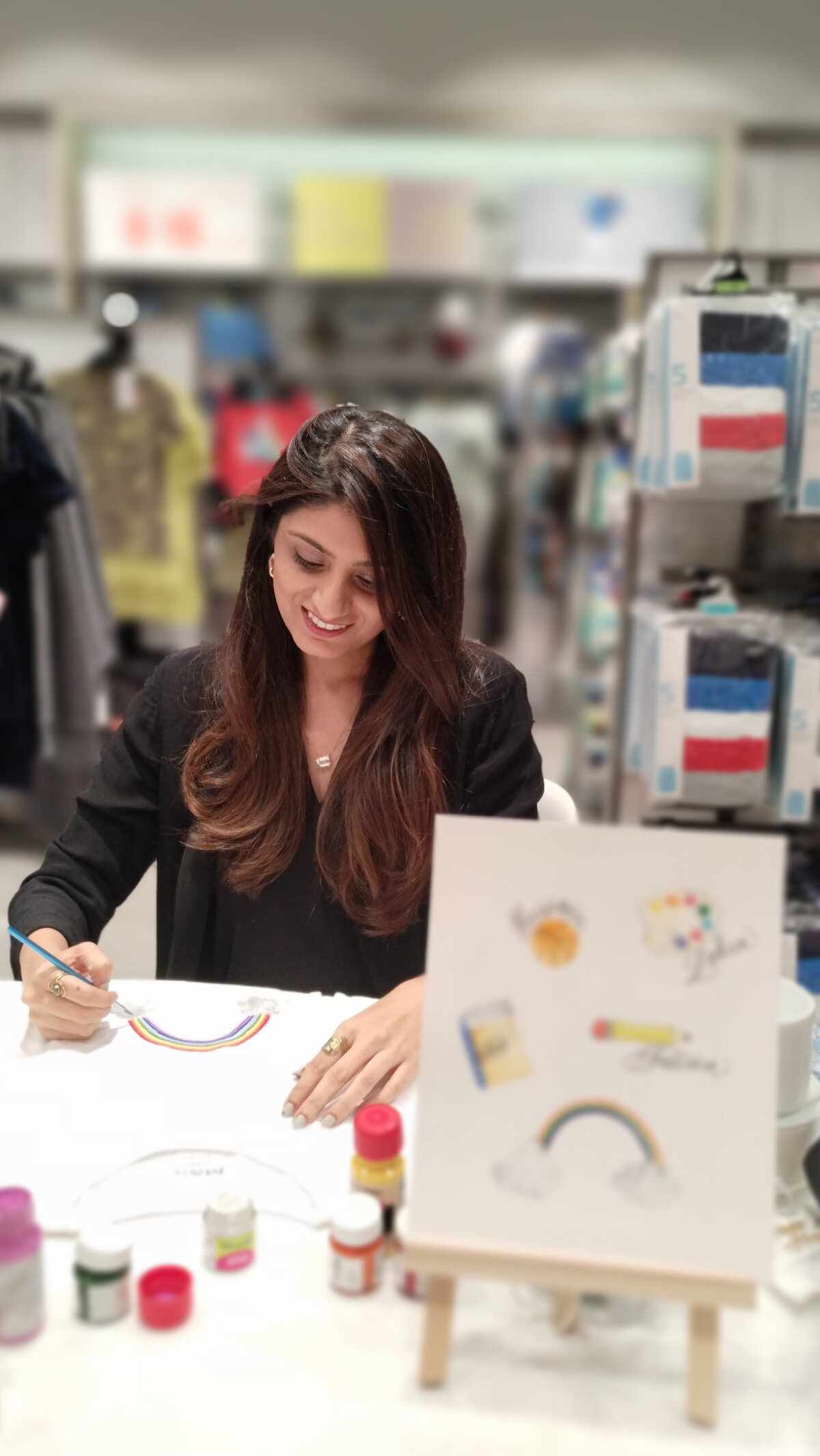 artist happy at work