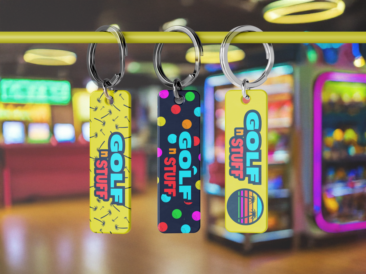 Golf N Stuff three long Keychain_Mockup_5