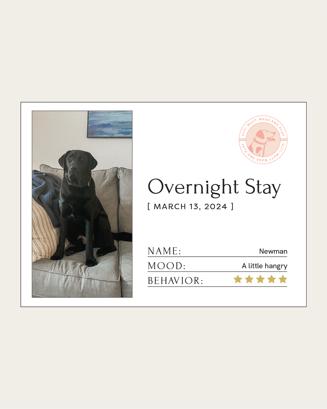 Overnight card