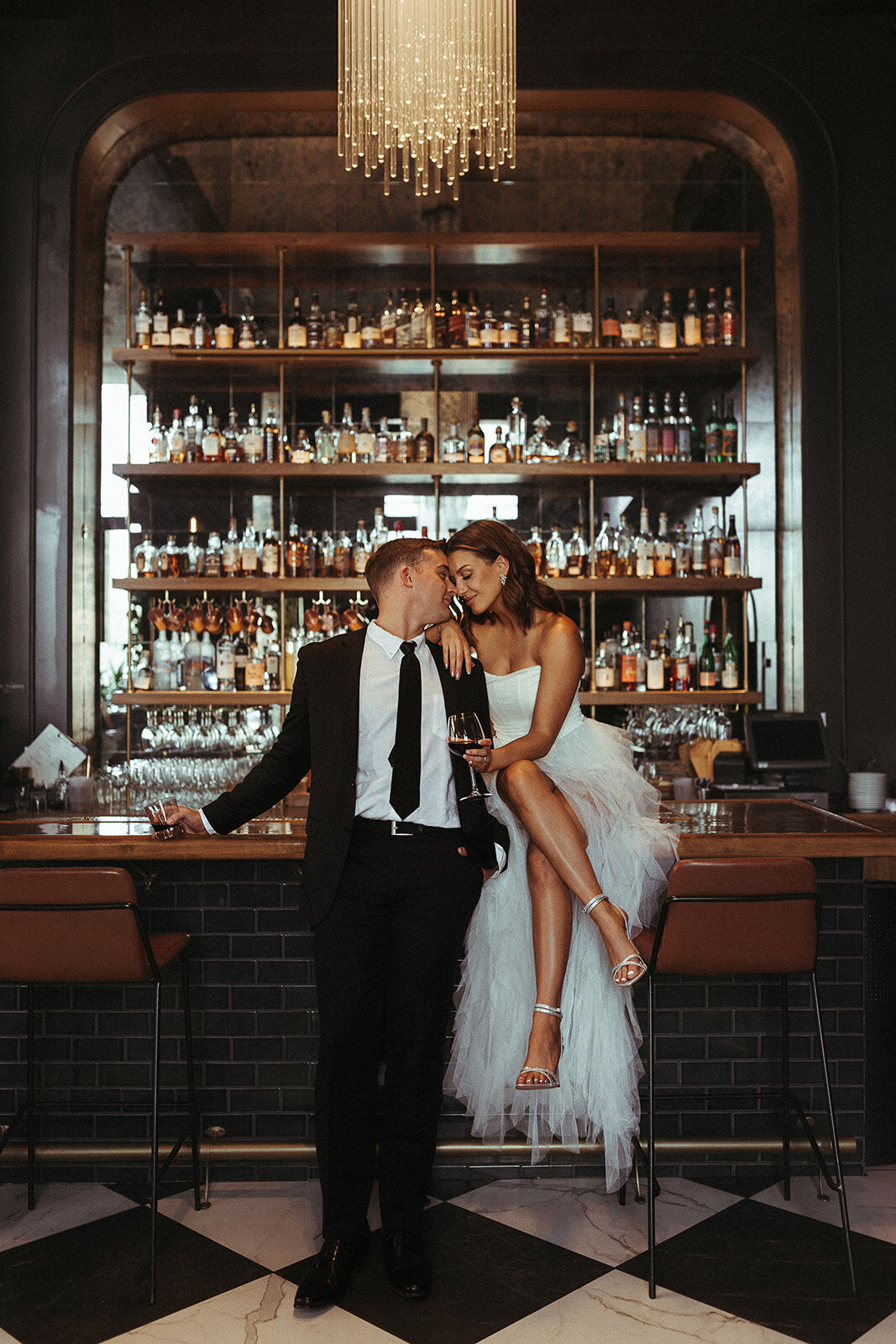 An intimate engagement session with A+J at the Hotel Deco in downtown Omaha