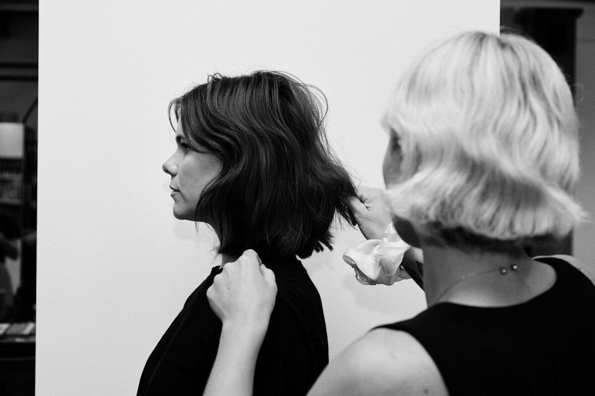 Intuitive haircut and low-maintenance colour by Vancouver hairstylist Hannah Hewitt, designed to complement natural texture and effortless style.