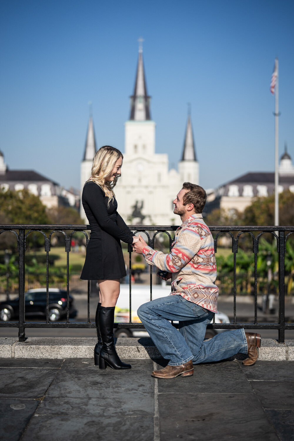 French Quarter marriage proposal