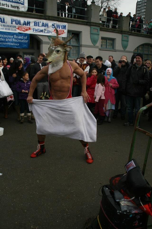 Brent Ray Fraser Mr Deer Polar Bear Swim English Bay 2011_09