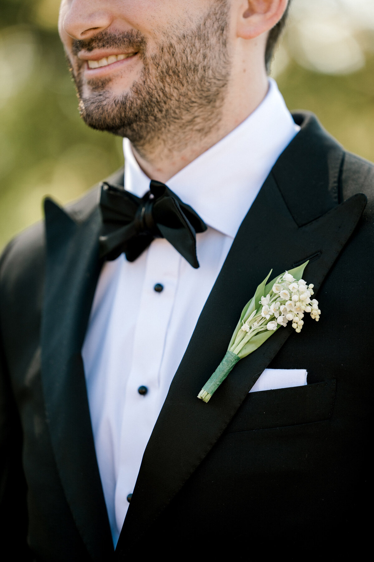 lily of the valley boutonniere at Pendry Natirar