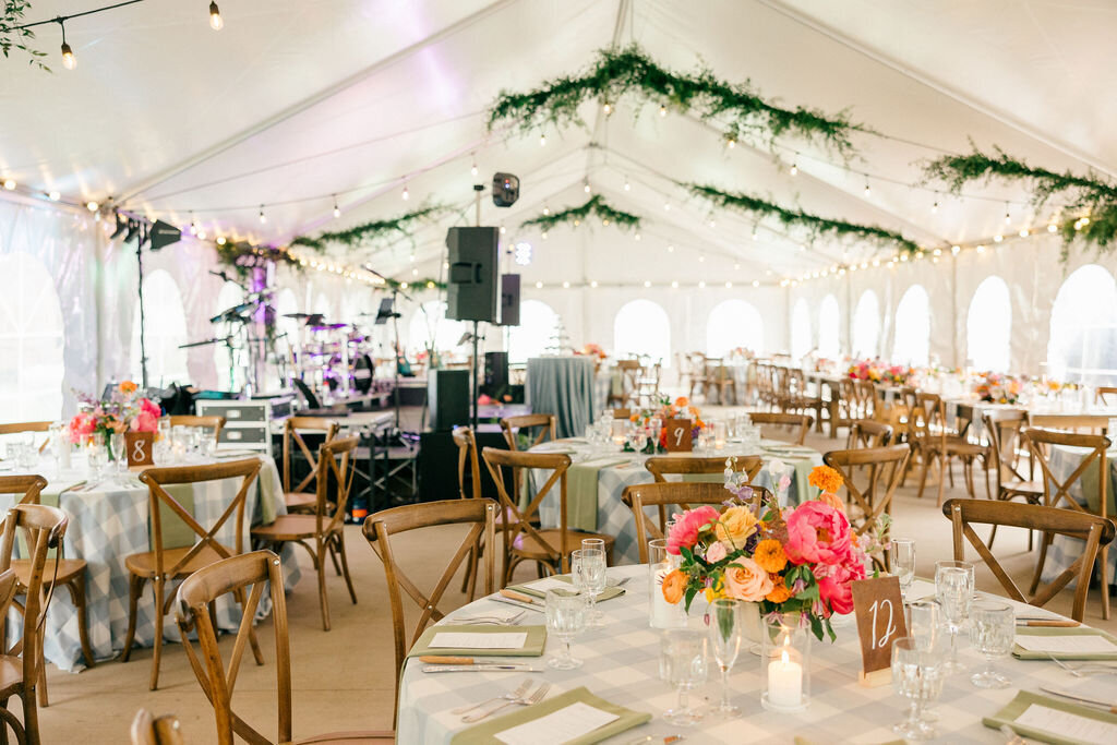 Colorful ceremony tent