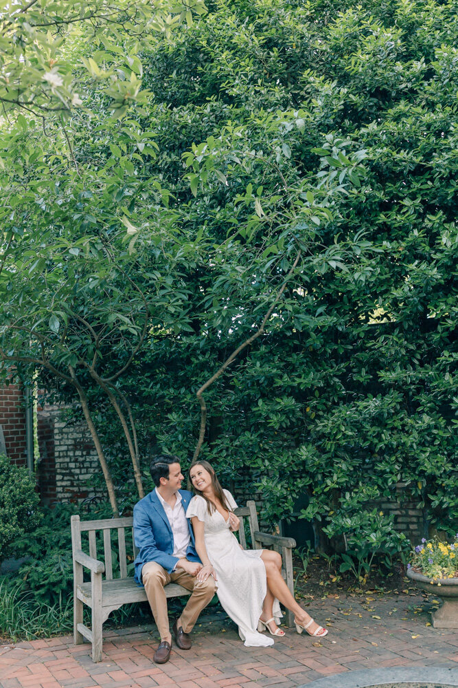 ENP - Historic Downtown Engagement Session and floral engagement outfit inspiration - Atlanta Wedding Photographer - Light and Airy Film Wedding Photographers in GA-9