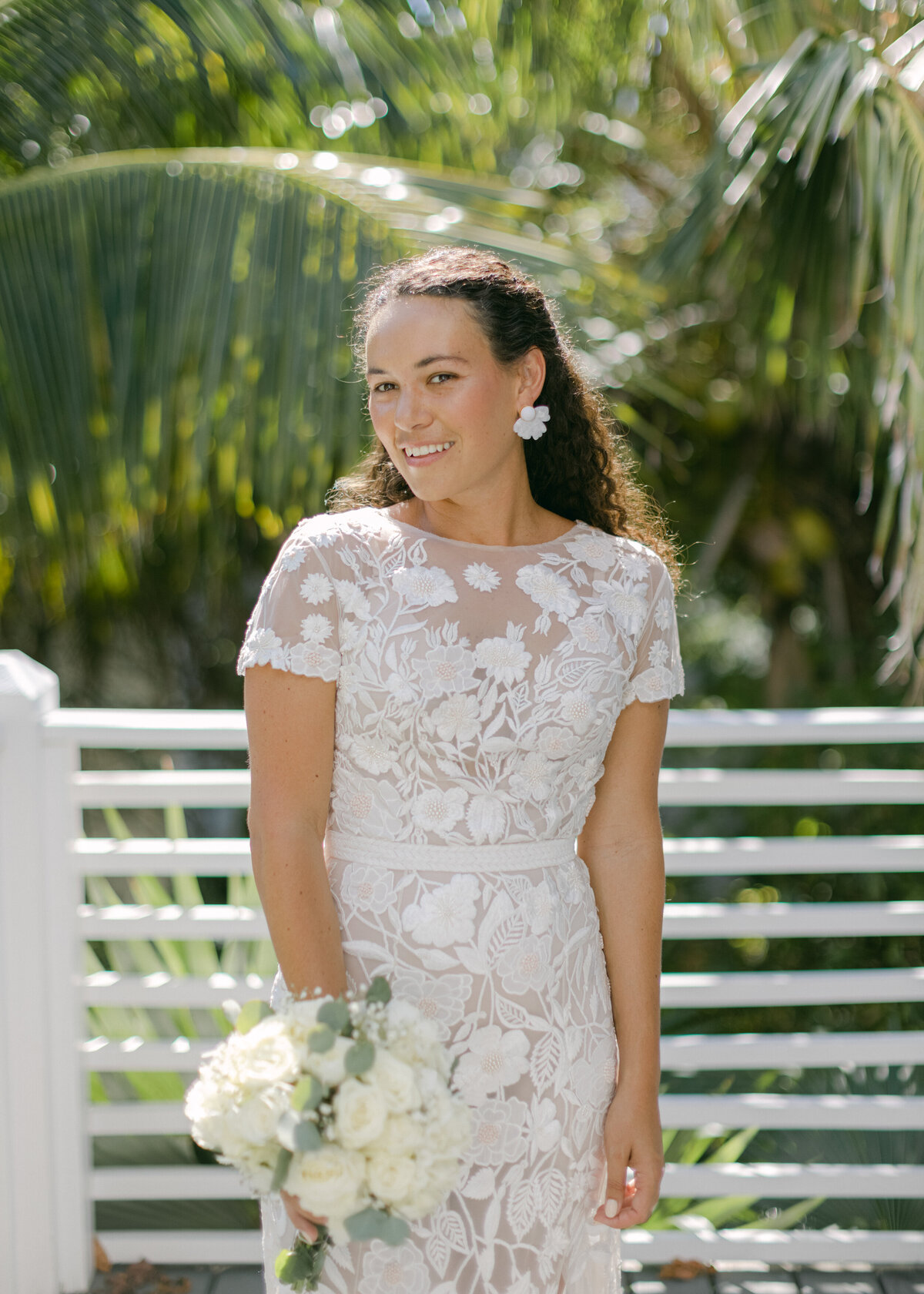 Bride smiling on Harbour Island.