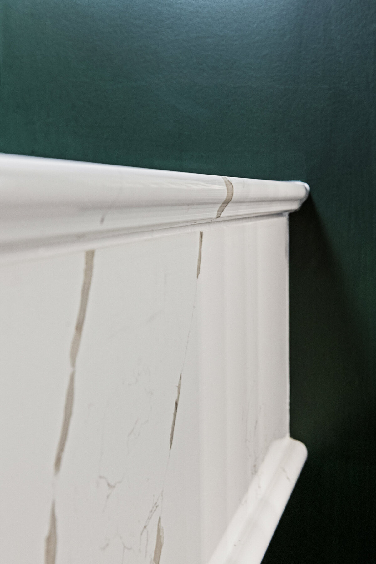 Final image of our moody luxe powder room interior design project.