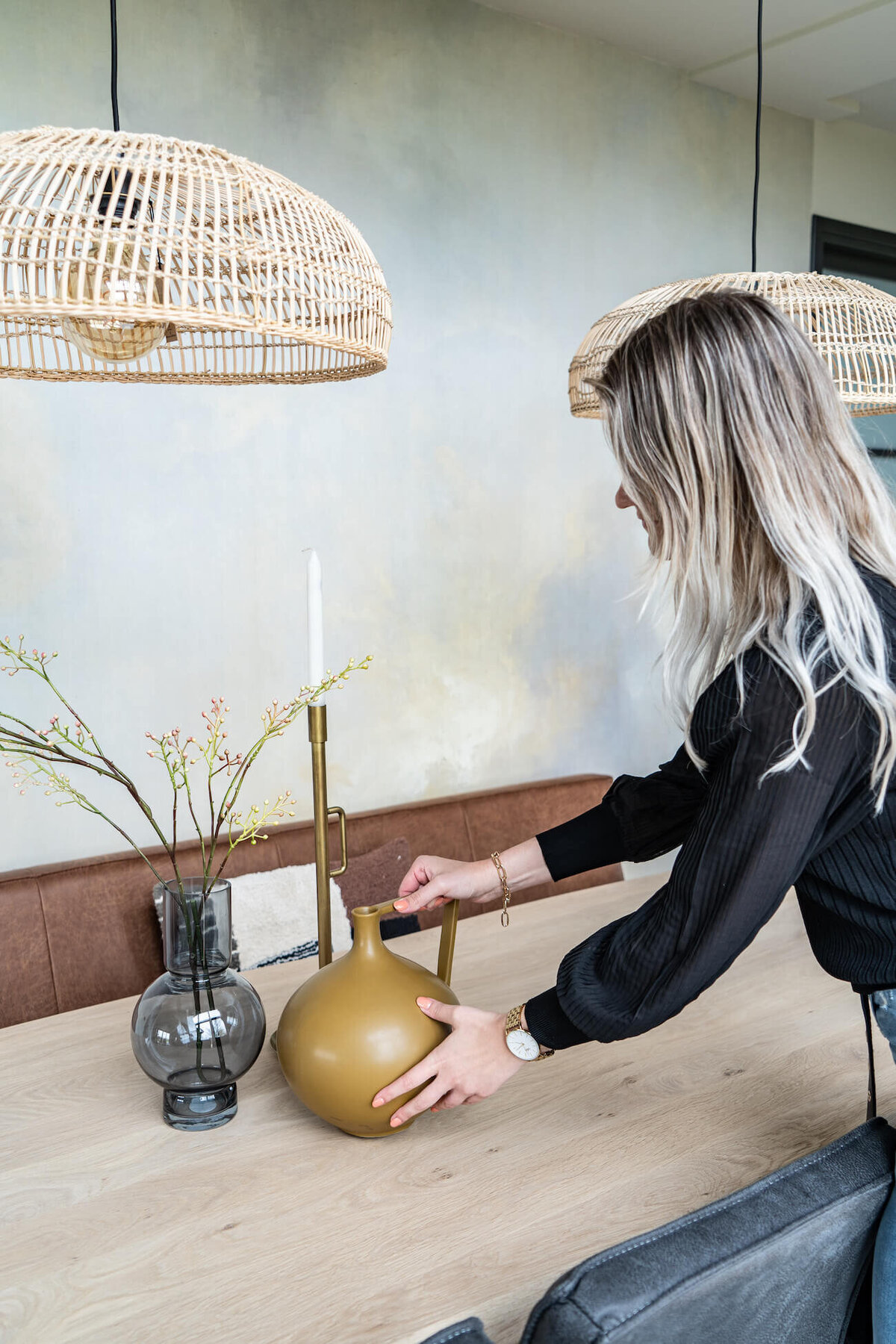 Interieurstyling eetkamer door Marlinde Interieurontwerp