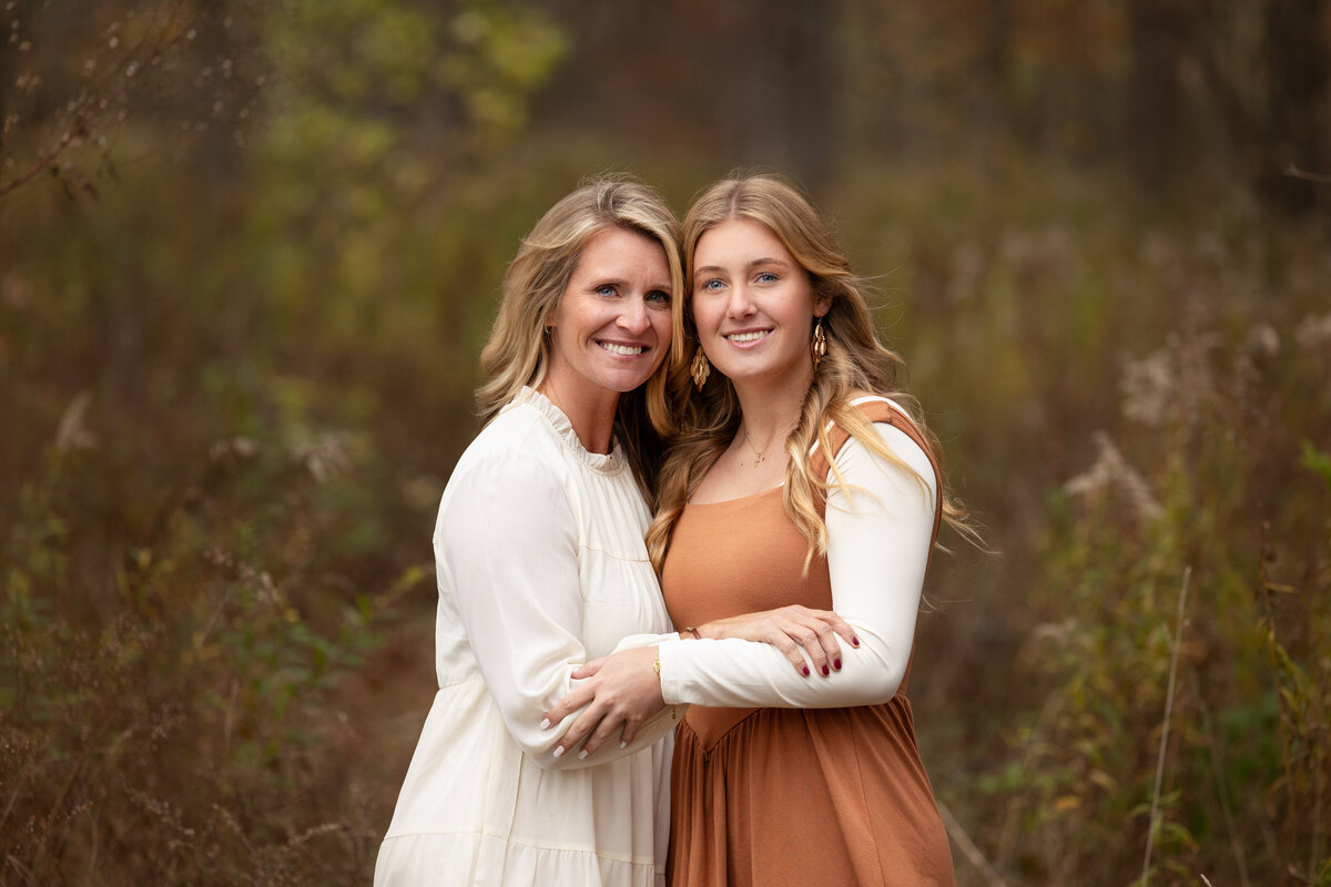 mom and daughter smiling in beecher indiana