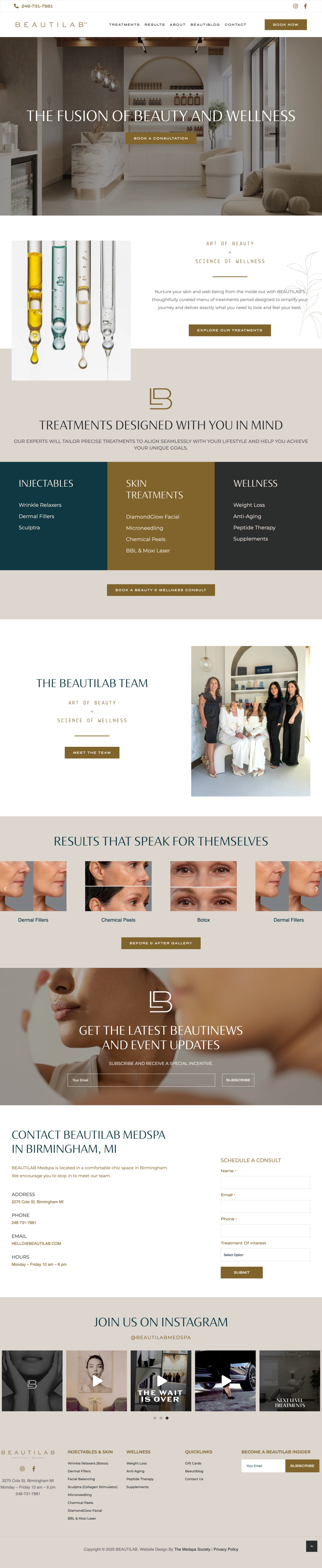 Medspa Website Design For Beautilab Medspa