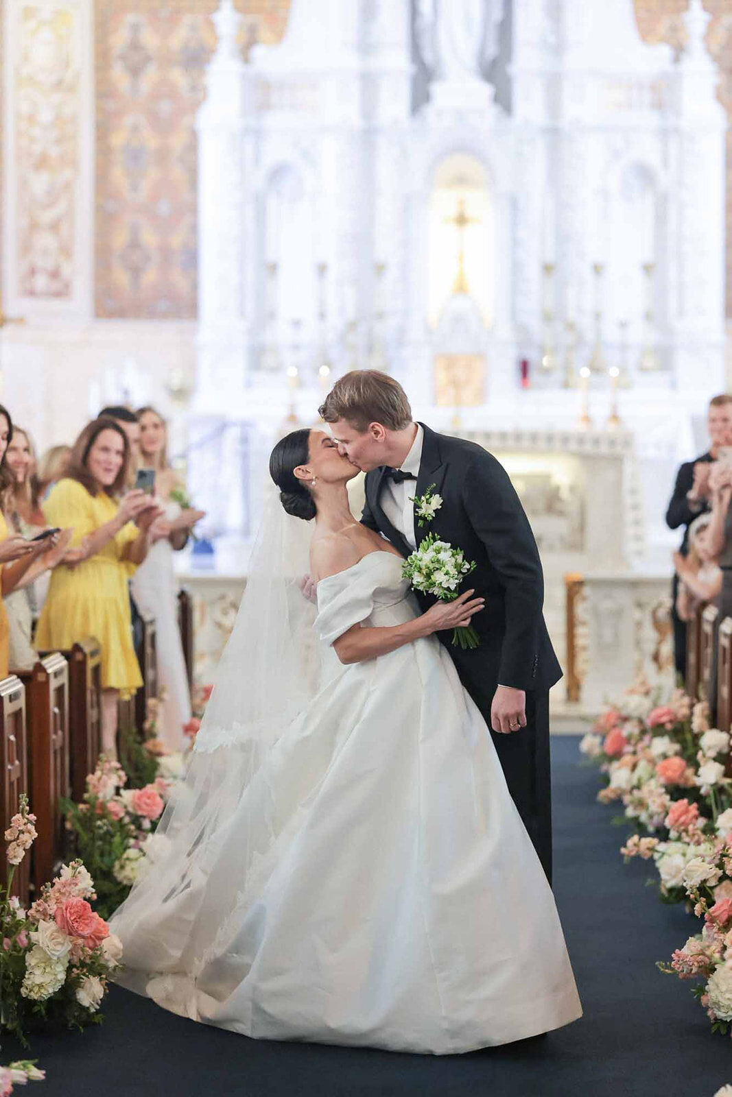 palm beach florida wedding ceremony anna caroline weddings pink and white flowers