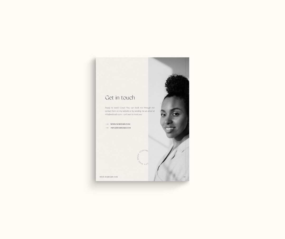 Minimal pricing guide template Canva Wabi Sabi 15