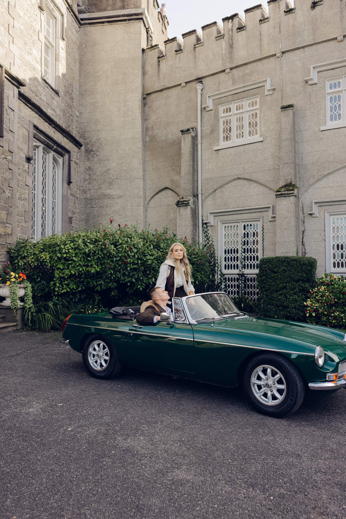 A wedding engagement photo shoot at Luttrellstown castle in Dublin Ireland