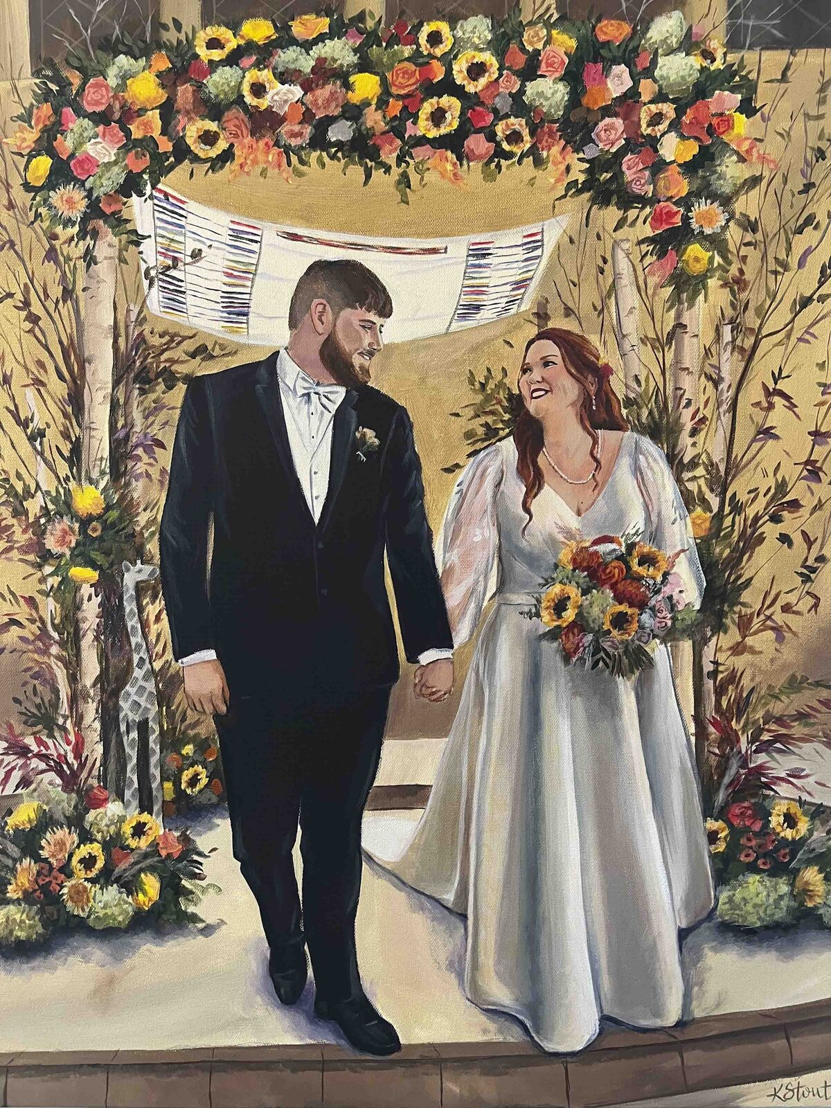 Metropolitan Minneapolis live wedding painting