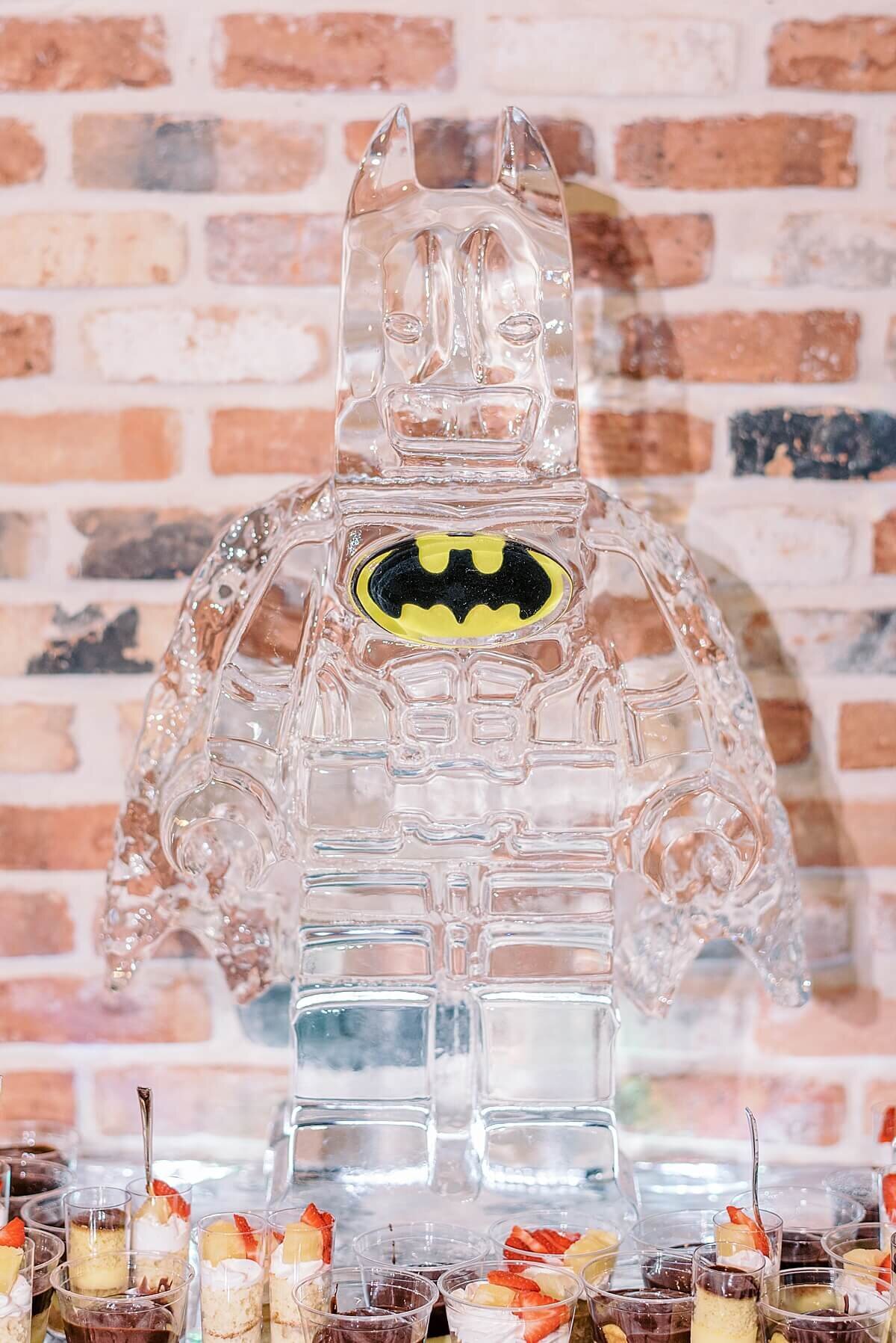 Batman Ice Sculpture  at the Weinberg at Wixon Valley in Bryan Texas photographed by Alicia Yarrish Photography